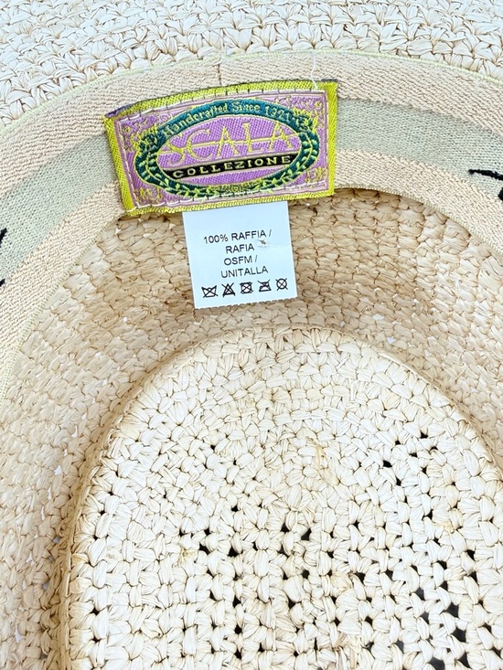 Scala Manarola OS Wide Brim Raffia Straw Hat With Cream Band main image 5